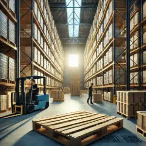 Almacén con tarimas de madera organizadas | Tarimas Xalostoc