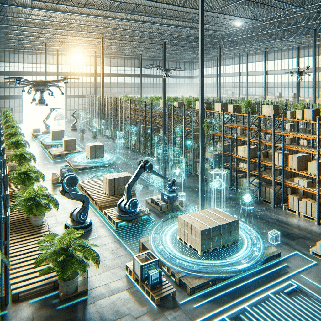 Almacén futuro con tarimas sostenibles. Rendimiento Tarima madera material Opción tarima de madera con material empresa capacidad productos solución montacargas | Tarimas Xalostoc.