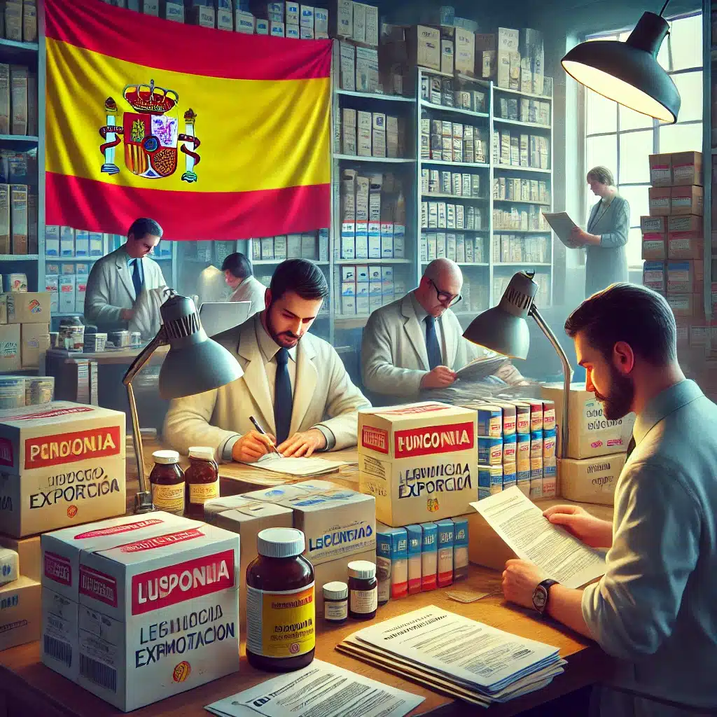 Oficina con funcionarios revisando licencias de exportación y productos farmacéuticos. Madera tarimas de madera entrada tarima elección tratamiento ht plagas tratamiento térmico comercio elemento prevención tarimas certificadas mercancía nom embalaje cadena de suministro almacenamiento | Tarimas Xalostoc