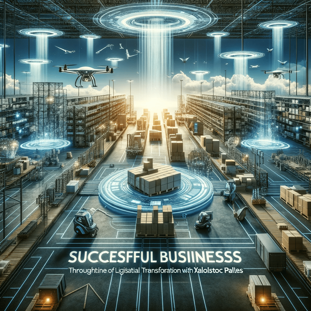 Futuro logístico con drones y tarimas Xalostoc sostenibles. Compañía de proveedores, equipo de proyecto de pallets | Tarimas Xalostoc.