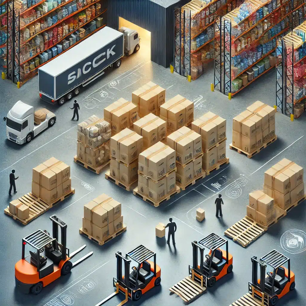 Almacén organizado en México con productos apilados en tarima de madera y plástico. La evolución del mercado de tarimas en méxico tendencias y pronósticos| Tarimas Xalostoc.