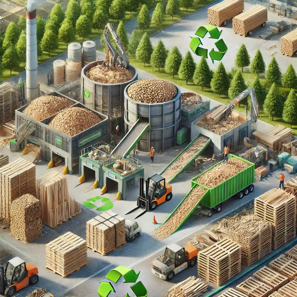 Gestión sostenible de residuos de madera en planta de reciclaje en México. | Tarimas Xalostoc