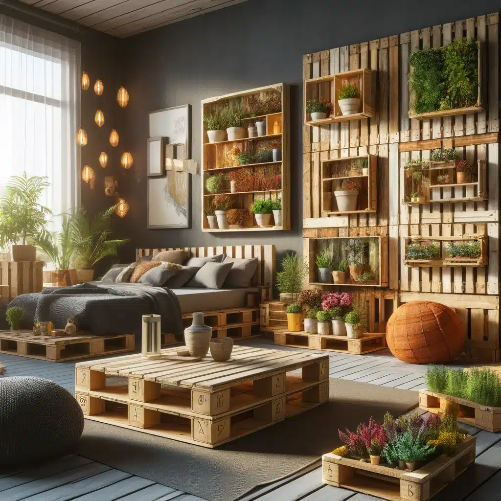 Proyectos DIY con tarimas recicladas, mesa, estantería y jardineras creativas. | Tarimas Xalostoc