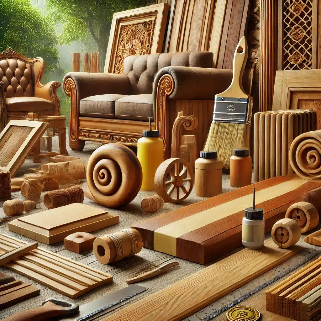 Proyectos de madera terminados con herramientas y barnices que resaltan su durabilidad. | Tarimas Xalostoc