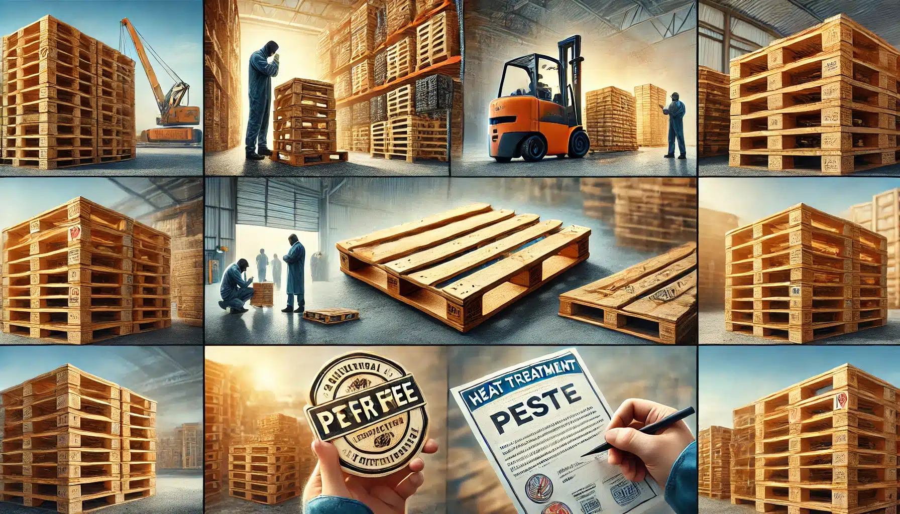 Tarima de madera tratadas térmicamente listas para exportación. cómo el tratamiento ht térmico mejora la vida útil de las tarimas | Valeria Uniformes Corporativos