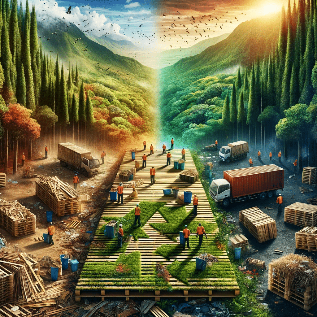 Reciclaje de tarimas y bosque intacto conectados | Tarimas Xalostoc.