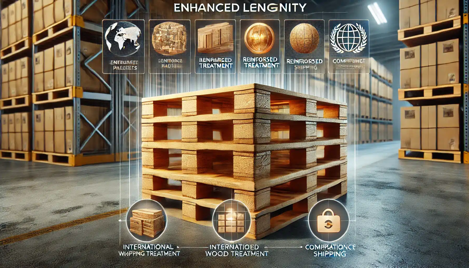 Tarimas de madera tratadas térmicamente listas para exportación global | Valeria Uniformes Corporativos