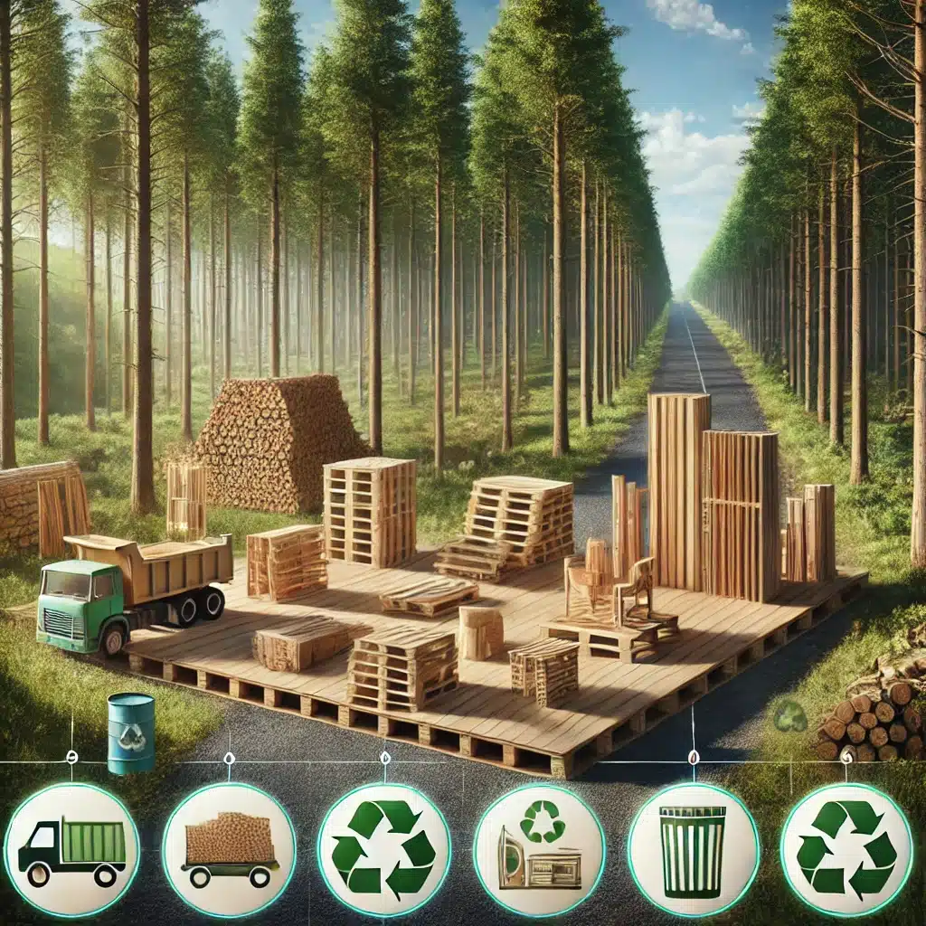 Beneficios ambientales del reciclaje de maderas con bosque y área de reciclaje. beneficios de la recolección y reciclaje de desperdicio de madera en la industria | Tarimas Xalostoc