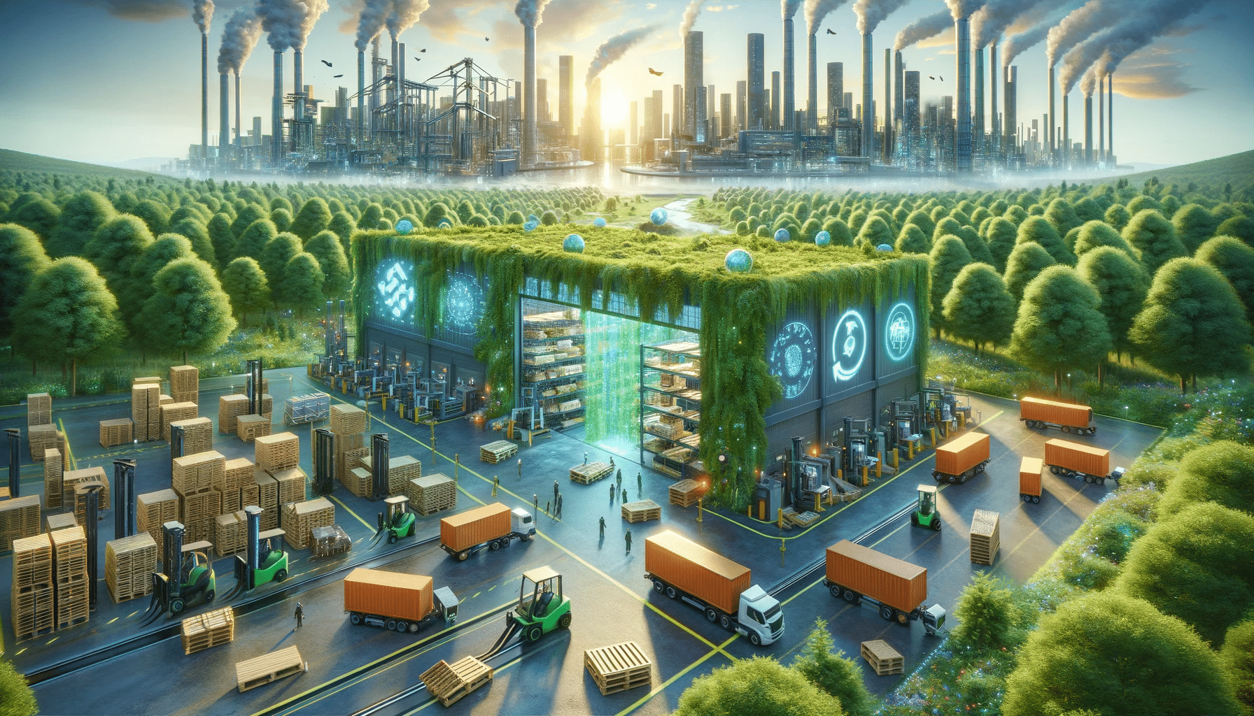 Futuro verde de la logística con tarimas. Vida uno estrategia clientes reutilización objetivo producción puntos sistema plástico | Tarimas Xalostoc